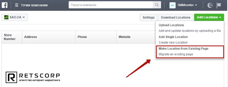 Добавление точек фейсбук Добавление точек фейсбук