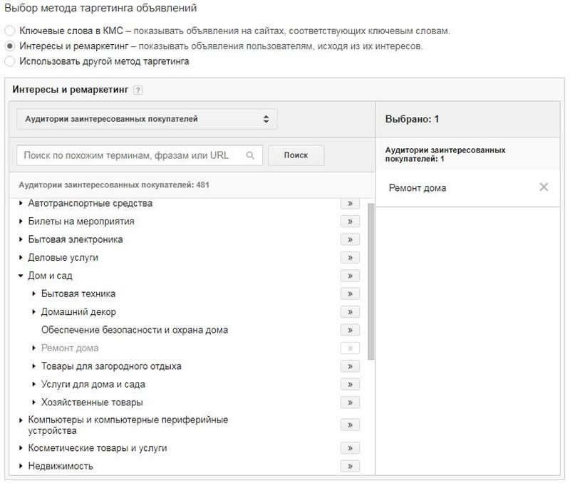 Метод таргетинга по аудитории заинтересованных покупателей Метод таргетинга по аудитории заинтересованных покупателей