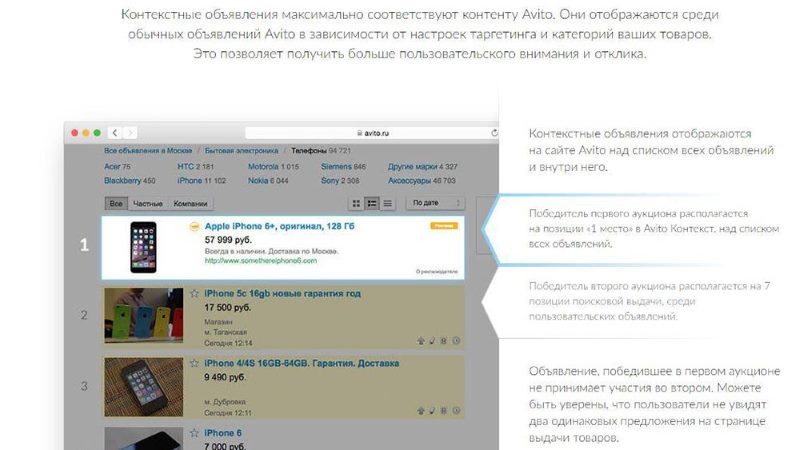Объявление в выдаче Avito