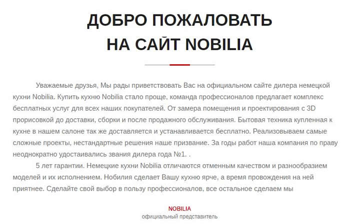 Пример как не надо писать текст на главной странице Пример как не надо писать текст на главной странице