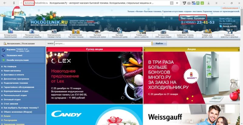Оптимизация сайта holodilnik.ru под продвижение в регионе Коломна Оптимизация сайта holodilnik.ru под продвижение в регионе Коломна