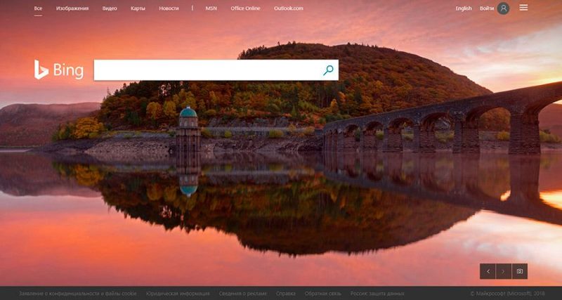 главная страница bing.com