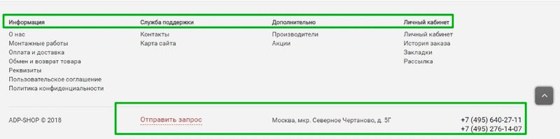 Подвал сайта после доработок по юзабилити Подвал сайта после доработок по юзабилити